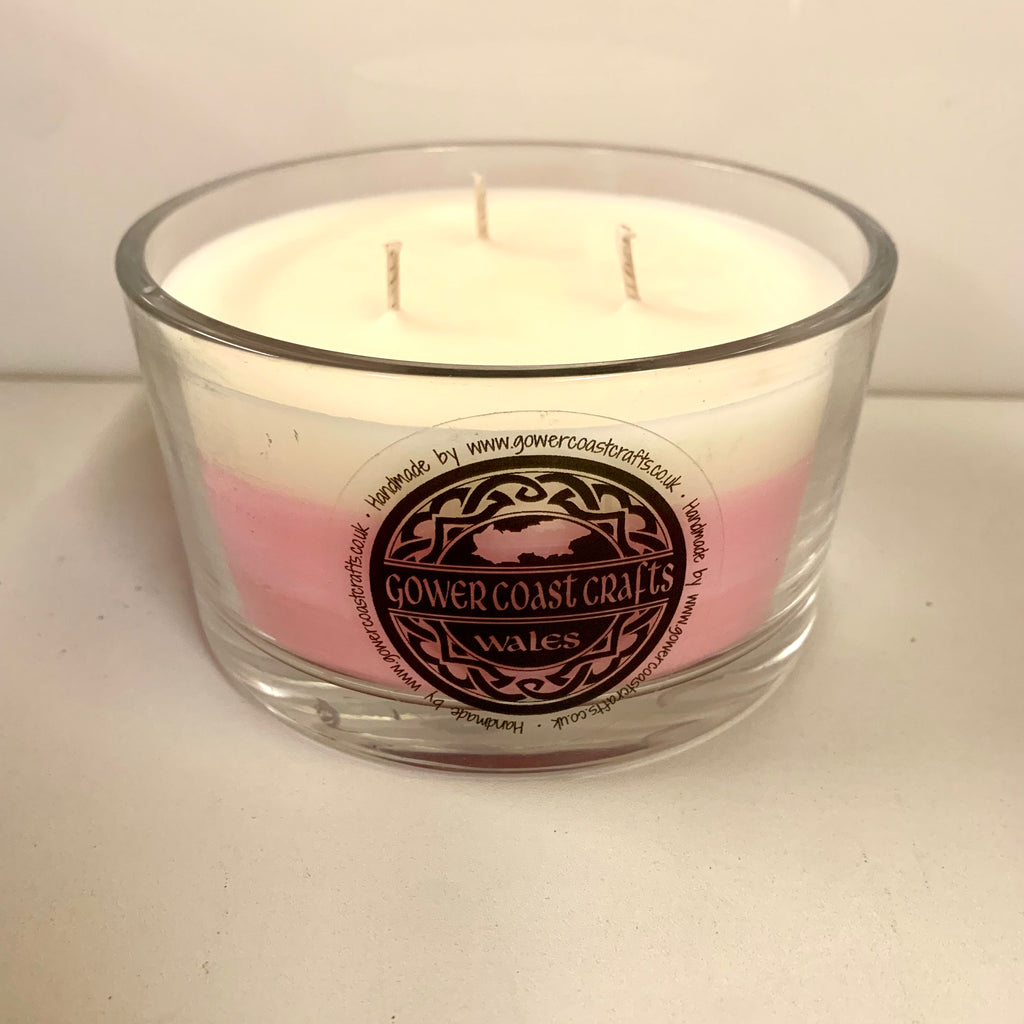 Valentines Scented Handpoured 3 Wick Candle Jar