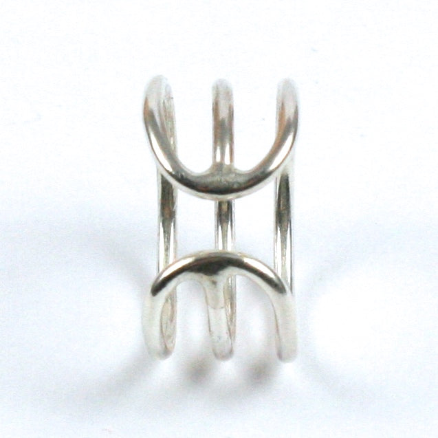 Solid Silver 925 Handmade 1.5mm Adjustable 3 Band Ring