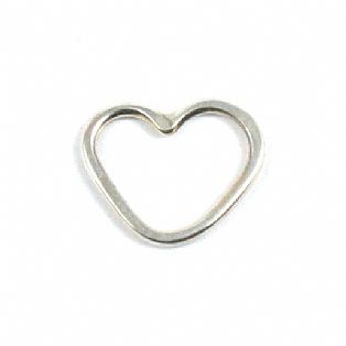 Solid Silver 925 Handmade 1.5mm Heart Charm