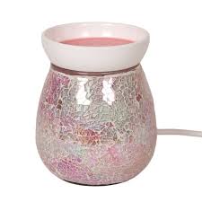 Pink Crackle Electric Wax Warmer/Burner with a pack of 10 FREE Scented Melts (3083)