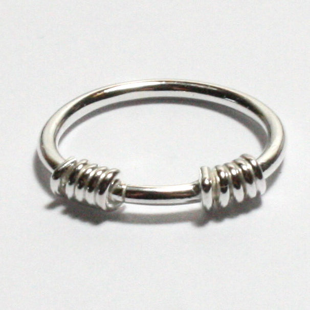 Solid Silver 925 Handmade 1.8mm Wrapped Ring