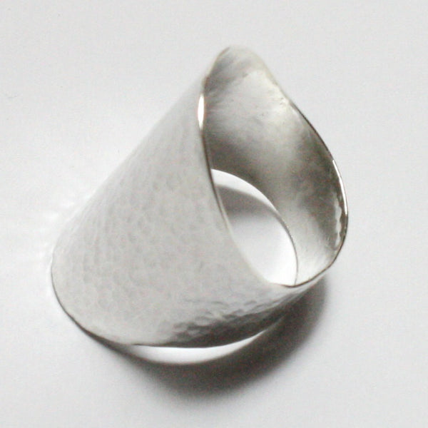 Wide silver cuff ring sale