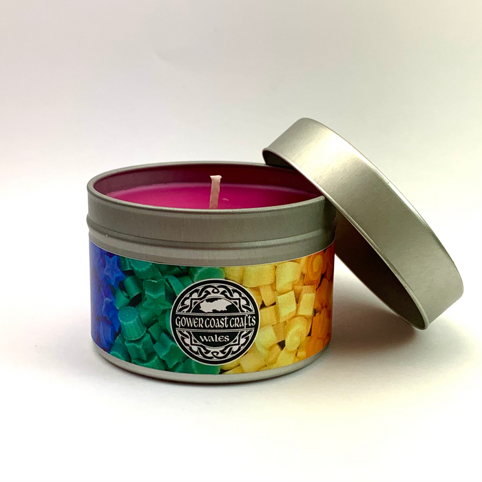 Strawberry & Rhubarb Handpoured Highly Scented Candle Tin