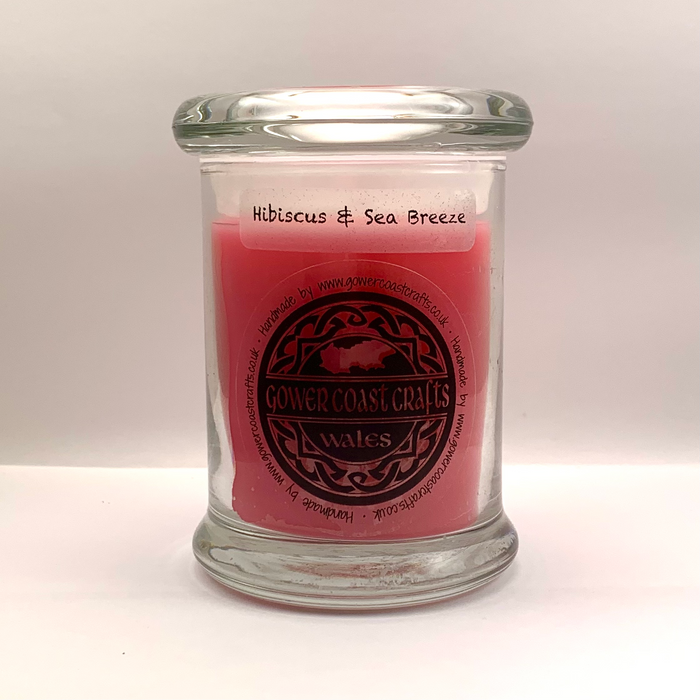 Hibiscus & Sea Breeze Handpoured Highly Scented Medium Candle Jar