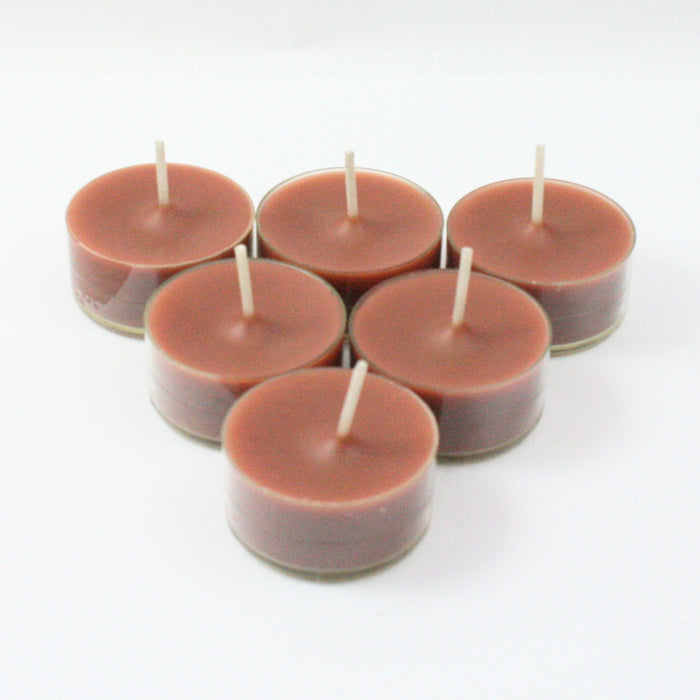 Leather Handpoured Highly Scented Tea Light Candles Tealights pack of 6