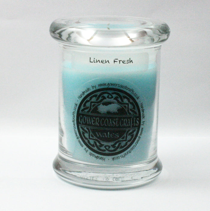 Zoflo Linen Fresh Handpoured Highly Scented Medium Candle Jar