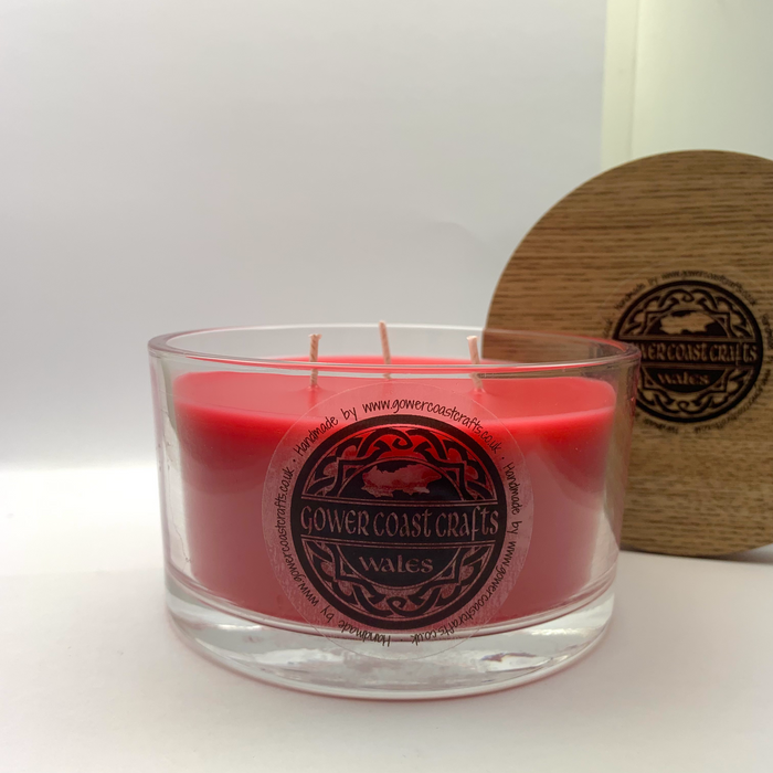 Hibiscus & Sea Breeze Handpoured Highly Scented 3 Wick Candle Jar