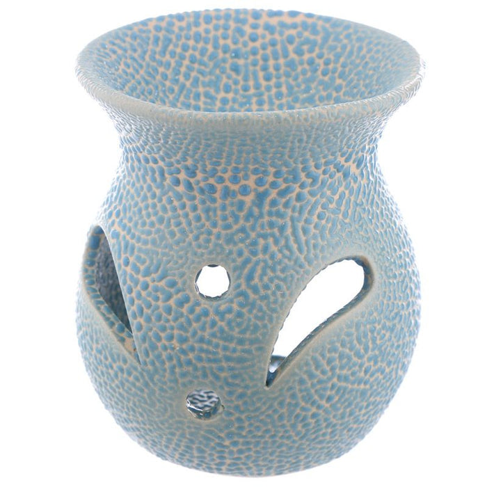 Blue Textured Wax Warmer/Burner with a pack of 10 FREE Scented Melts