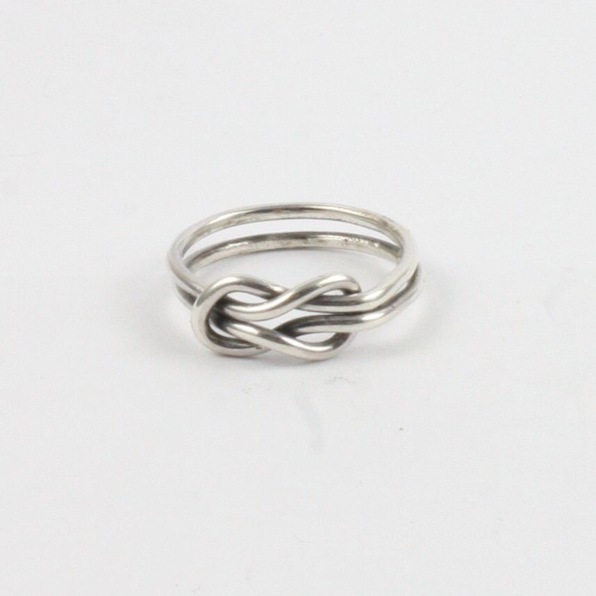 Solid Silver 925 Handmade 1.5mm Double Band Infinity Ring