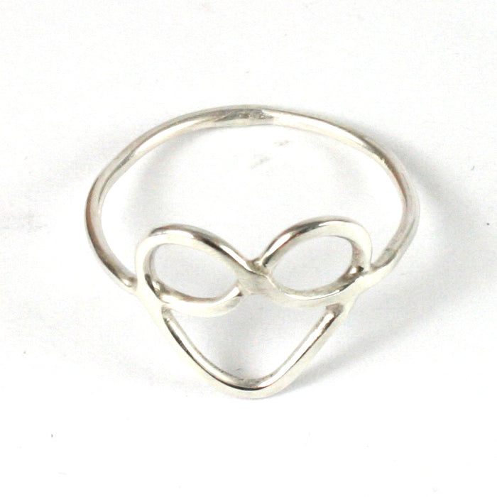 Handmade 1.2mm Solid Silver 925 Heart Ring