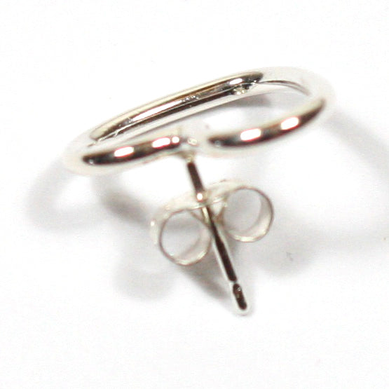 Solid Silver 925 Handmade 1.5mm Heart Stud Earrings