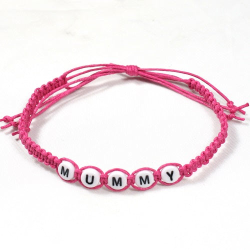 Personalised Handmade Adjustable Cotton Macrame Bracelet, Any Name or Slogan