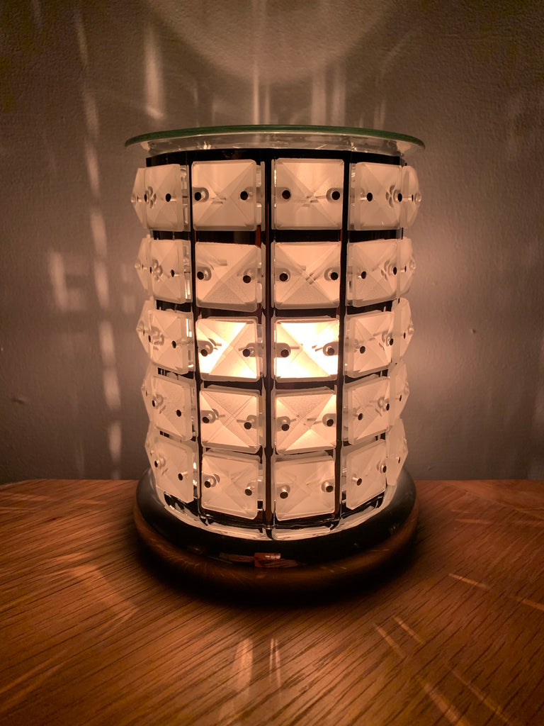 Crystal Frosted Touch Electric Wax Warmer/Burner with a pack of 10 FREE Scented Melts (3145)