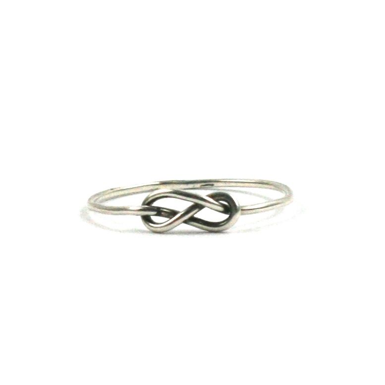 Handmade Solid Silver 925 Handmade 1mm Single Band Infinity Ring