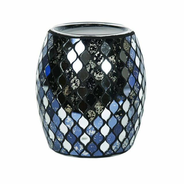Black Mirror Teardrop Electric Wax Warmer/Burner with a pack of 10 FREE Scented Melts (3106)