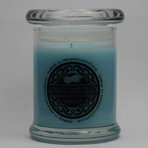 Comfortable Blue Handpoured Highly Scented Medium Candle Jar