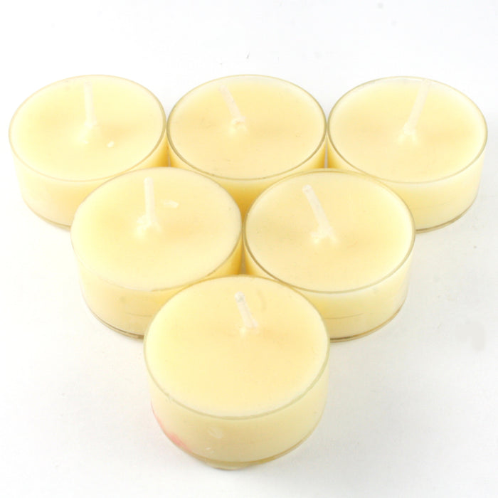 Luscious Vanilla Handpoured Highly Scented Tea Light Candles Tealights pack of 6