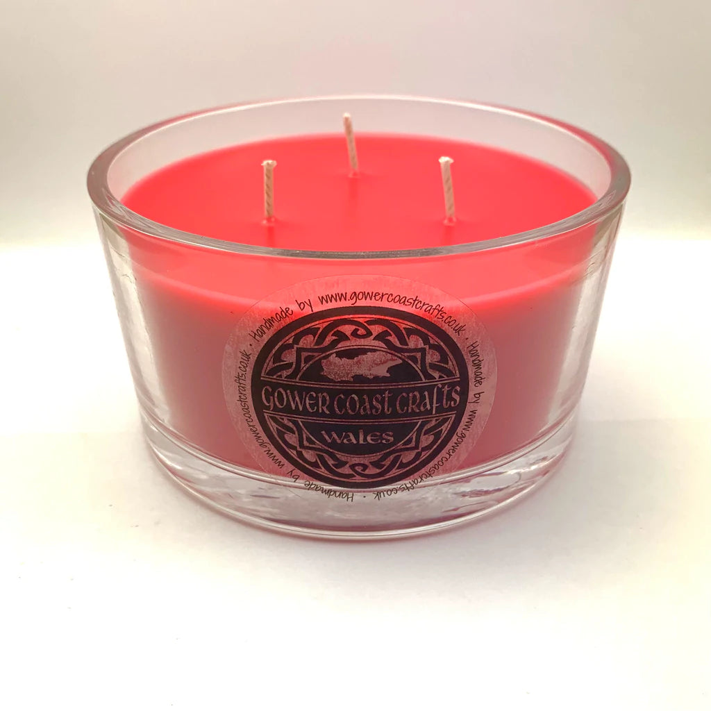 Watermelon Lemonade Handpoured Highly Scented 3 Wick Candle Jar