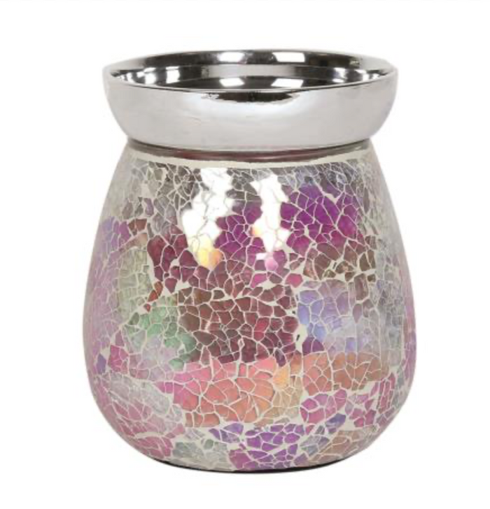 Pink Crackle Electric Wax Warmer/Burner with a pack of 10 FREE Scented Melts (3204)