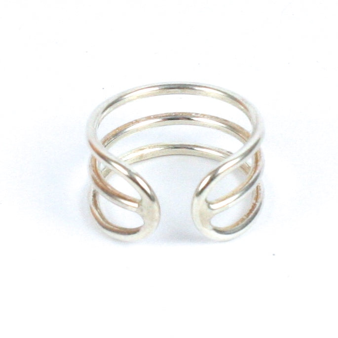 Buy Solid Silver 925 Handmade 1.5mm Adjustable 3 Band Ring by Gower Coast  Crafts for only £20.00