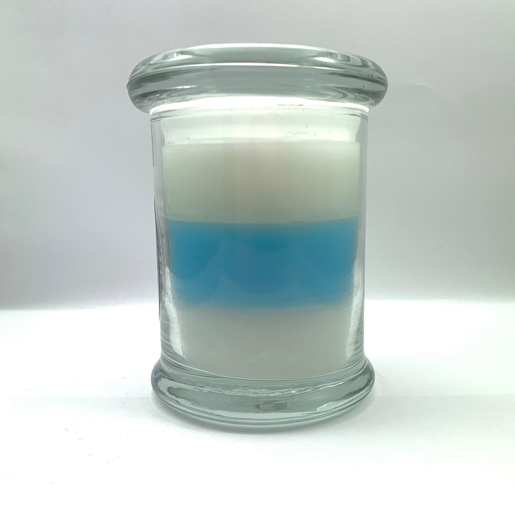 Blue Baby Powder Handpoured Highly Scented Medium Candle Jar