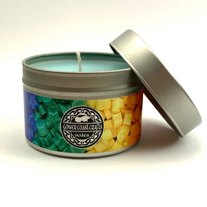 Comfortable Blue Handpoured Highly Scented Candle Tin