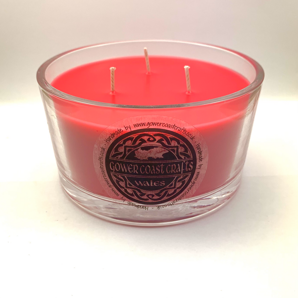 Black Plum & Rhubarb Handpoured Highly Scented 3 Wick Candle Jar