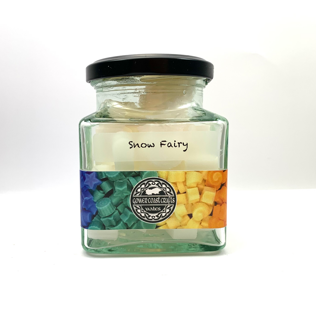 Jar of Ice Fairy Scented Wax Melts in Christmas Shapes