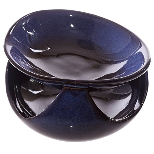 Abstract Deep Blue Ceramic Wax Warmer/Burner with a pack of 10 FREE Scented Melts