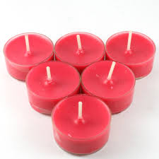 Black Plum & Rhubarb Handpoured Highly Scented Tea Light Candles Tealights pack of 6