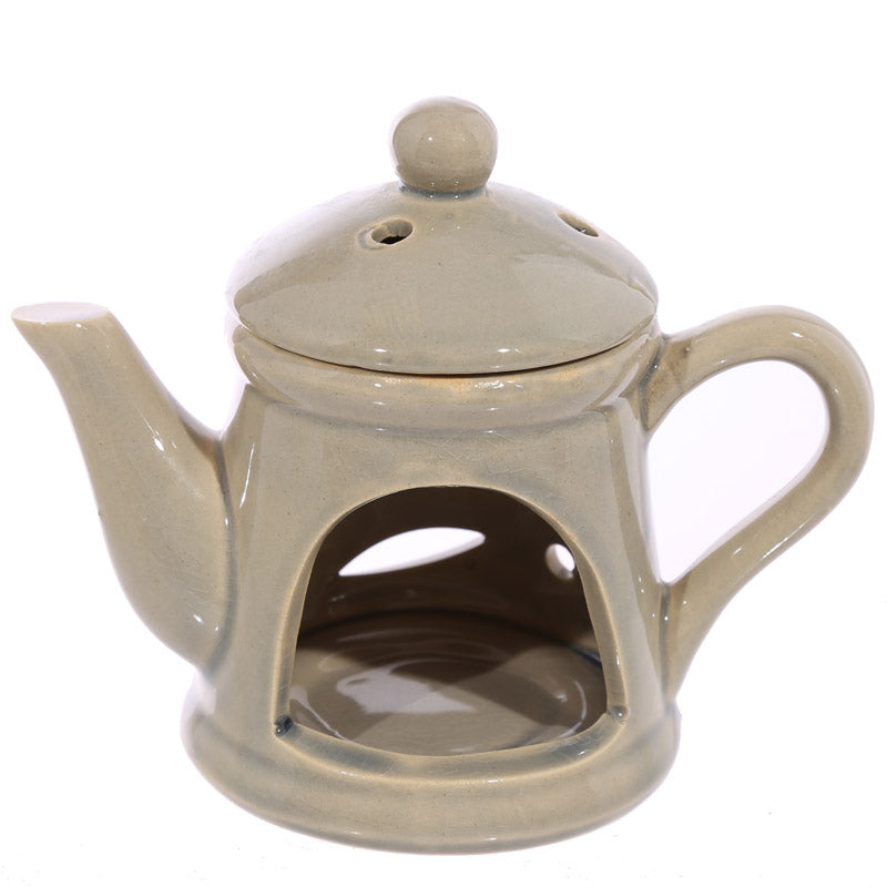 Brown Teapot Wax Warmer/Burner with a pack of 10 FREE Scented Melts