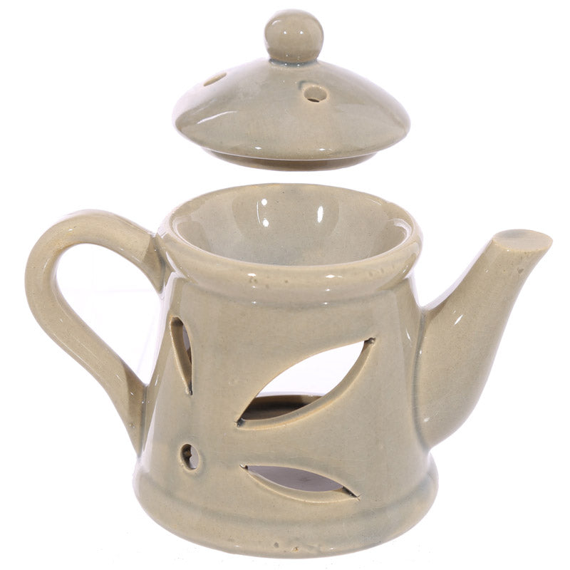 Brown Teapot Wax Warmer/Burner with a pack of 10 FREE Scented Melts