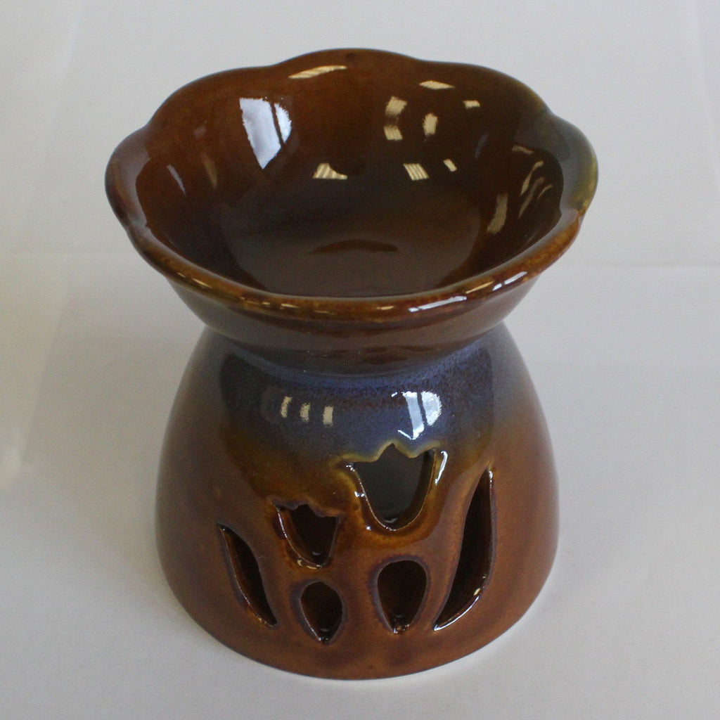 Brown Tulip Wax Warmer/Burner with a pack of 10 FREE Scented Melts