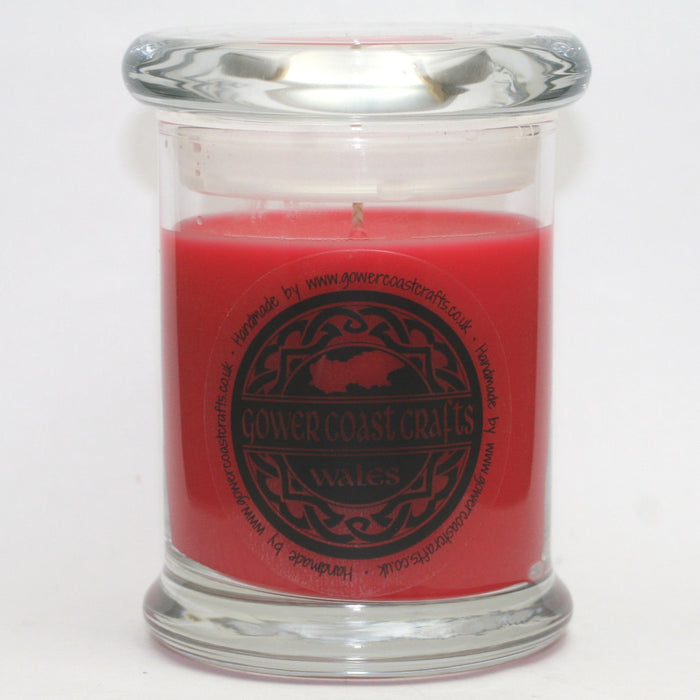 Candy Cane Handpoured Highly Scented Medium Candle Jar