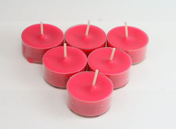 Cranberry Handpoured Highly Scented Tea Light Candles Tealights pack of 6