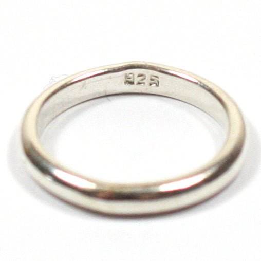 Handmade Solid Silver 925 Hallmarked 3mm x 2mm D Band Ring