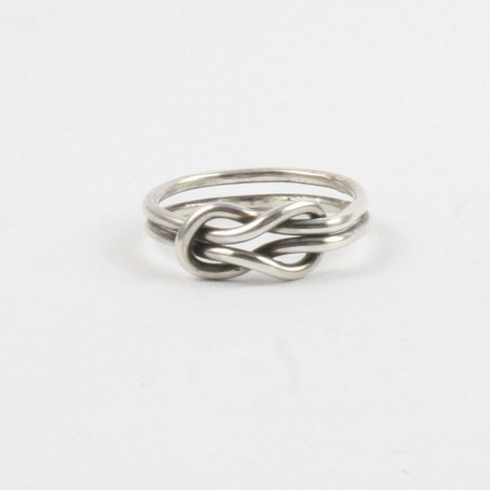 Solid Silver 925 Handmade 1.5mm Double Band Infinity Ring