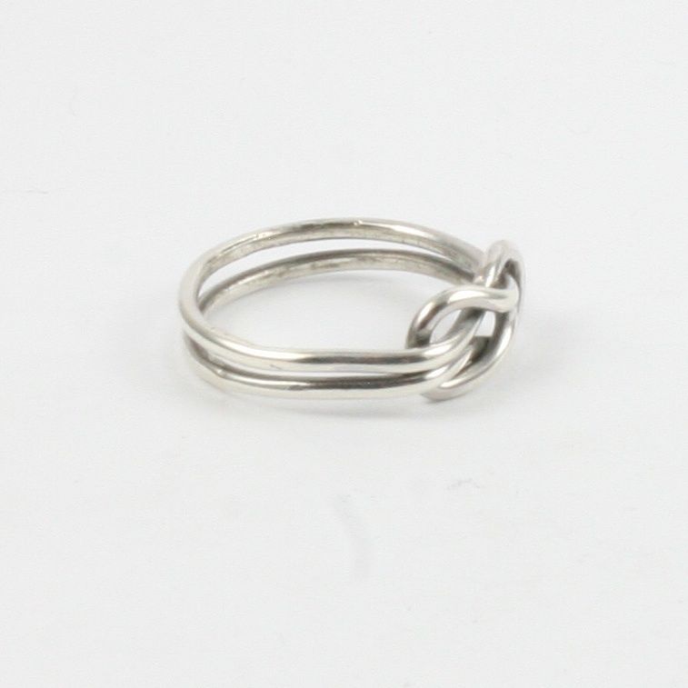 Solid Silver 925 Handmade 1.5mm Double Band Infinity Ring