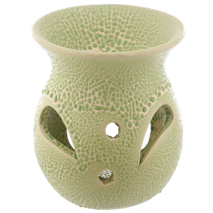 Green Textured Wax Warmer/Burner with a pack of 10 FREE Scented Melts