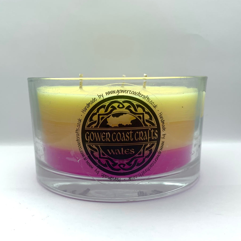 The Ultimate Fruity Triple Scented Handpoured 3 Wick Candle Jar