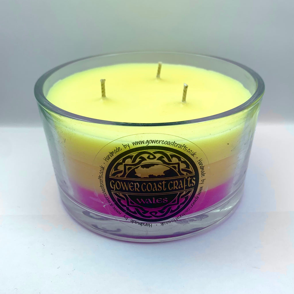 The Ultimate Fruity Triple Scented Handpoured 3 Wick Candle Jar