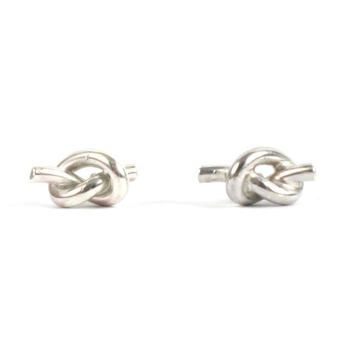 Handmade Solid Silver 925 Knot Stud Earrings