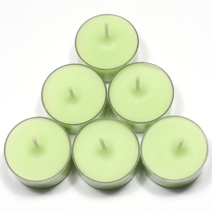 Fresh Mint & Rhubarb Handpoured Highly Scented Tea Light Candles Tealights pack of 6