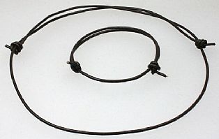 Handmade Leather Thong Necklace and Bracelet