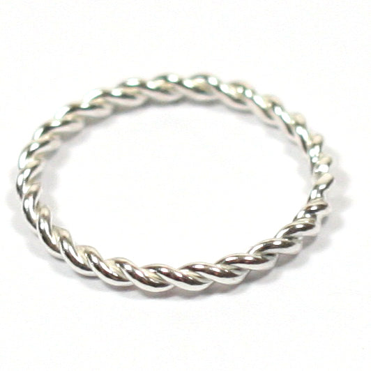 Handmade Solid Silver 925 Spiral Stacking Ring
